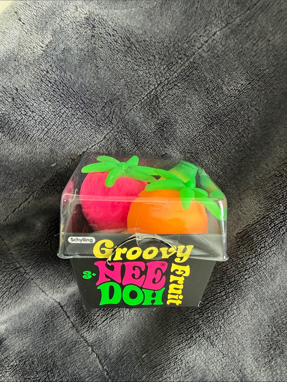 Needoh Groovy Fruit Squeeze Set of 3 orange banana & strawberry NIOP authentic